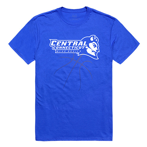 Apparel 510-113-B02-04 Central Connecticut State University Basketball Tee for Men, Royal - Extra Large -  W Republic