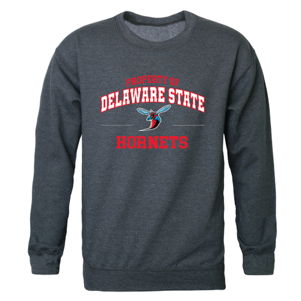 545-120-HCH-04 NCAA Delaware State Hornets Property of Crewneck T-Shirt, Heather Charcoal - Extra Large -  W Republic