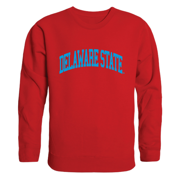 546-120-RED-04 NCAA Delaware State Hornets Arch Crewneck T-Shirt, Red - Extra Large -  W Republic