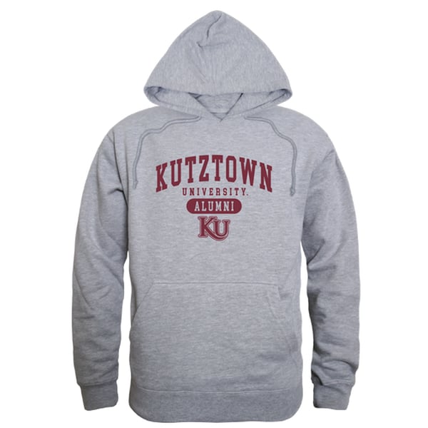 561-321-HGY-05 Men Kutztown Golden Bears Alumni Hoodie, Heather Grey - 2XL -  W Republic