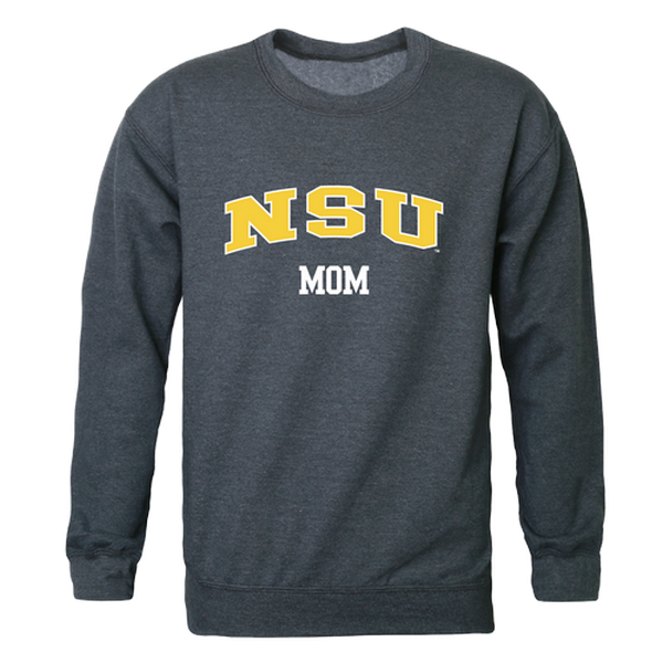 564-350-HCH-02 Women Norfolk State Spartans Mom Crewneck Fleece, Heather Charcoal - Medium -  W Republic