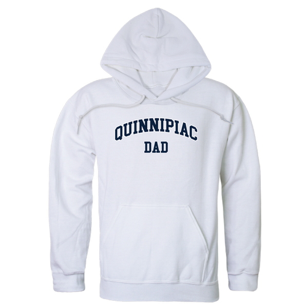 563-365-WHT-04 Men Quinnipiac Bobcats Dad Hoodie, White - Extra Large -  W Republic