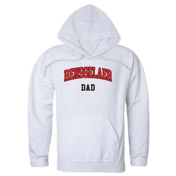 563-367-WHT-04 Men Rensselaer Polytechnic Institute Dad Hoodie, White - Extra Large -  W Republic