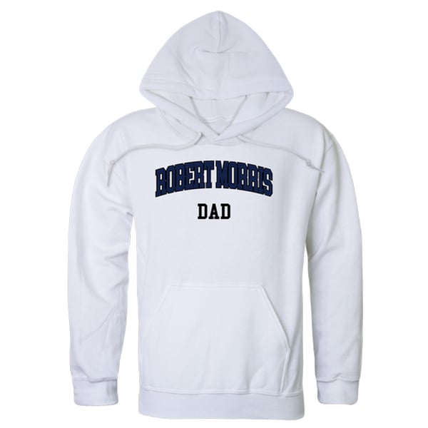 563-369-WHT-04 Men Robert Morris Colonials Dad Hoodie, White - Extra Large -  W Republic