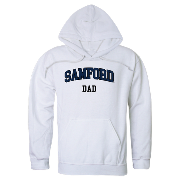 563-375-WHT-04 Men Samford University Bulldogs Dad Hoodie, White - Extra Large -  W Republic