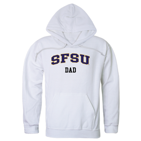 563-376-WHT-04 Men San Francisco State Gators Dad Hoodie, White - Extra Large -  W Republic