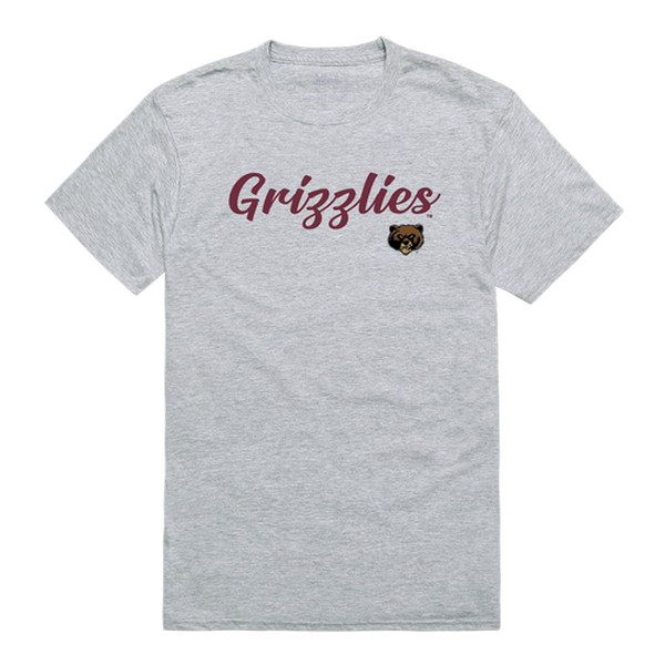554-191-HGY-01 Men Montana Grizzlies Script T-Shirt, Heather Grey - Small -  W Republic