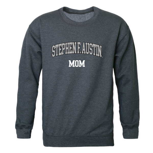 564-238-HCH-02 Women Stephen F. Austin State Lumberjacks Mom Crewneck Fleece, Heather Charcoal - Medium -  W Republic