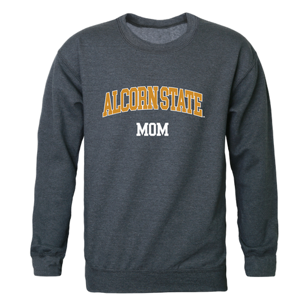 564-261-HCH-02 Women Alcorn State Bravehawks Mom Crewneck Fleece, Heather Charcoal - Medium -  W Republic