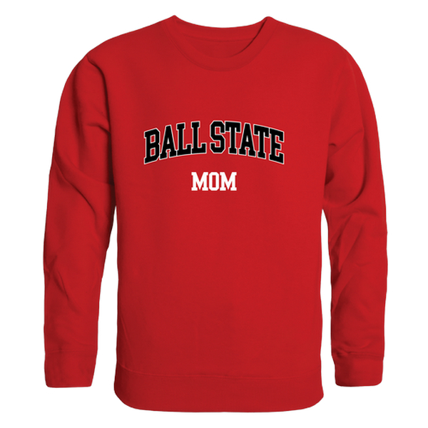 564-264-RED-02 Women Ball State Cardinals Mom Crewneck Fleece, Red - Medium -  W Republic