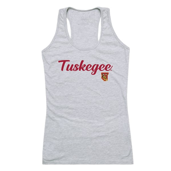 557-240-HGY-05 Women Tuskegee Golden Tigers Script Tank T-Shirt, Heather Grey - 2XL -  W Republic