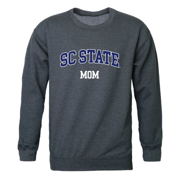 564-384-HCH-02 Women South Carolina State University Bulldogs Mom Crewneck Fleece, Heather Charcoal - Medium -  W Republic