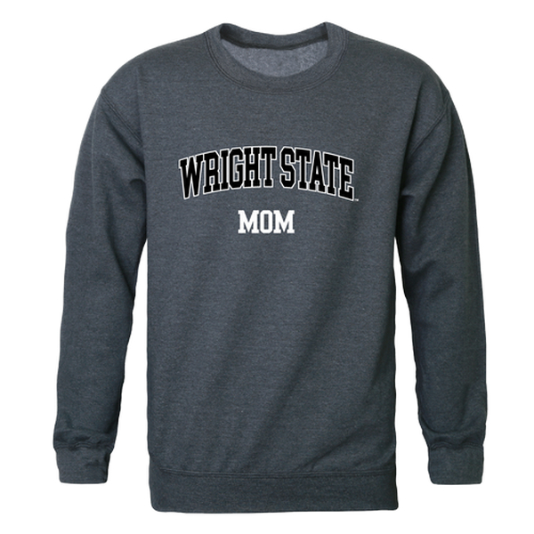 564-416-HCH-02 Women Wright State University Raiders Mom Crewneck Fleece, Heather Charcoal - Medium -  W Republic