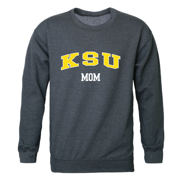 564-432-HCH-02 Women Kentucky State University Thorobreds Mom Crewneck Fleece, Heather Charcoal - Medium -  W Republic