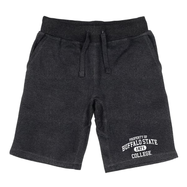 566-107-HCH-03 Men Buffalo State College Bengals Property Shorts, Heather Charcoal - Large -  W Republic