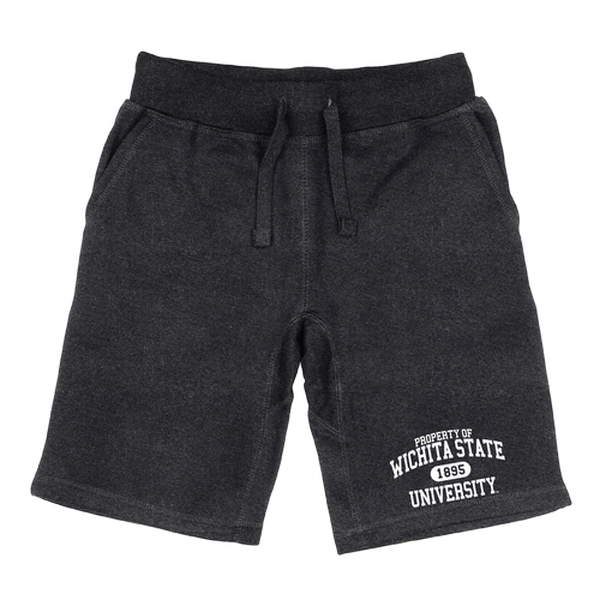 566-158-HCH-03 Men Wichita State Shockers Property Shorts, Heather Charcoal - Large -  W Republic