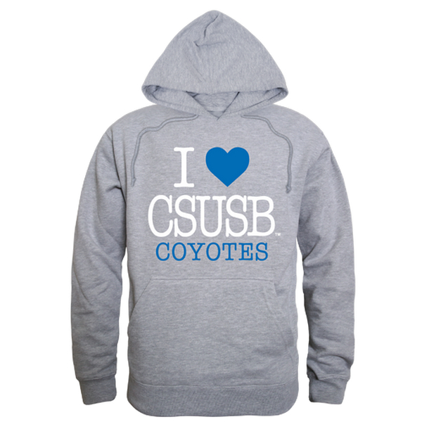 Men Cal State San Bernardino Coyotes I Love Hoodie, Heather Grey - Small -  FinalFan, FI4184605