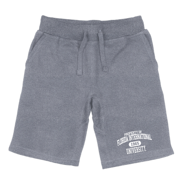 566-219-HGY-04 Men Florida International Golden Panthers Property Shorts, Heather Grey - Extra Large -  W Republic