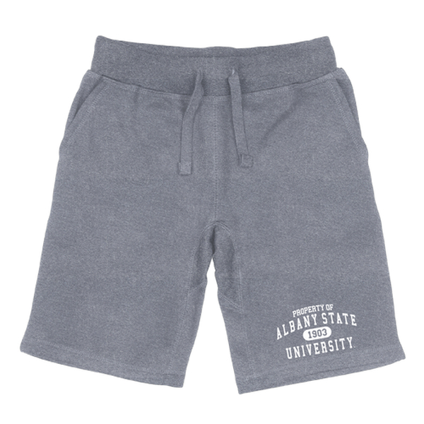 566-260-HGY-01 Men Albany State Golden Rams Property Shorts, Heather Grey - Small -  W Republic