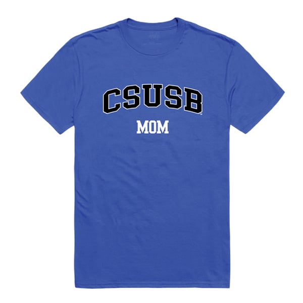 549-207-RYL-03 Women Cal State San Bernardino Coyotes College Mom T-Shirt, Royal Blue - Large -  W Republic