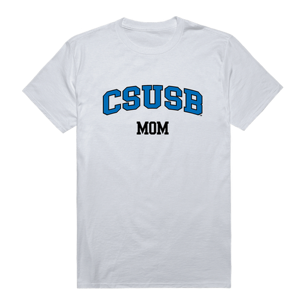 549-207-WHT-01 Women Cal State San Bernardino Coyotes College Mom T-Shirt, White - Small -  W Republic