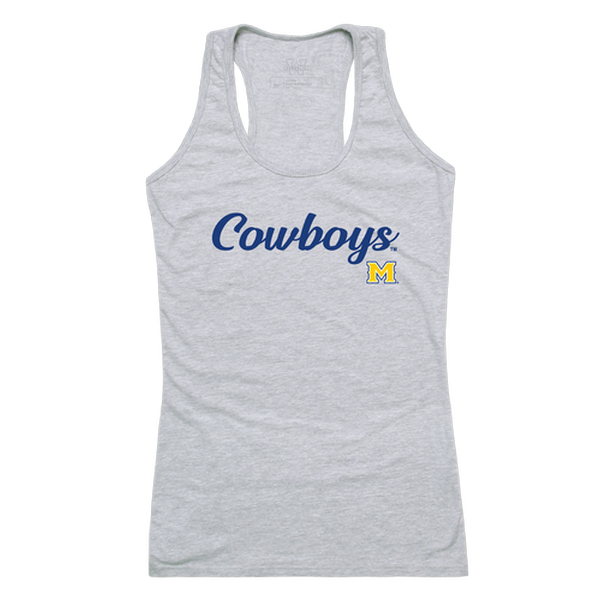 557-338-HGY-05 Women Mcneese State Cowboys Script Tank T-Shirt, Heather Grey - 2XL -  W Republic