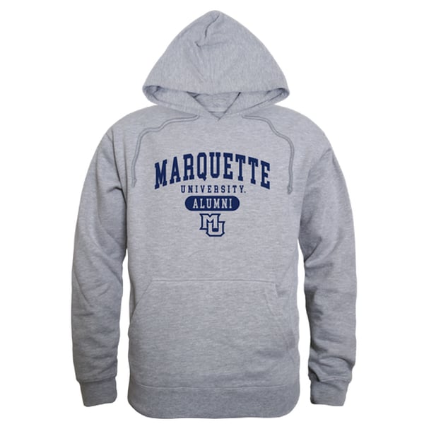 561-130-HGY-05 Men Marquette Golden Eagles Alumni Hoodie, Heather Grey - 2XL -  W Republic