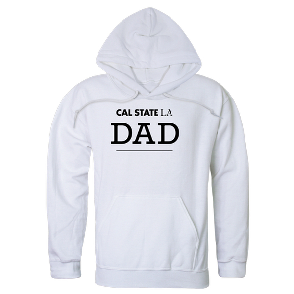 563-202-WHT-04 Men Cal State Los Angeles Golden Eagles Dad Hoodie, White - Extra Large -  W Republic