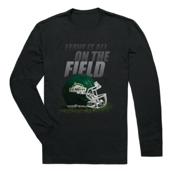 525-529-BLK-01 Le Moyne College Dolphins Gridiron Long Sleeve T-Shirt, Black - Small -  W Republic