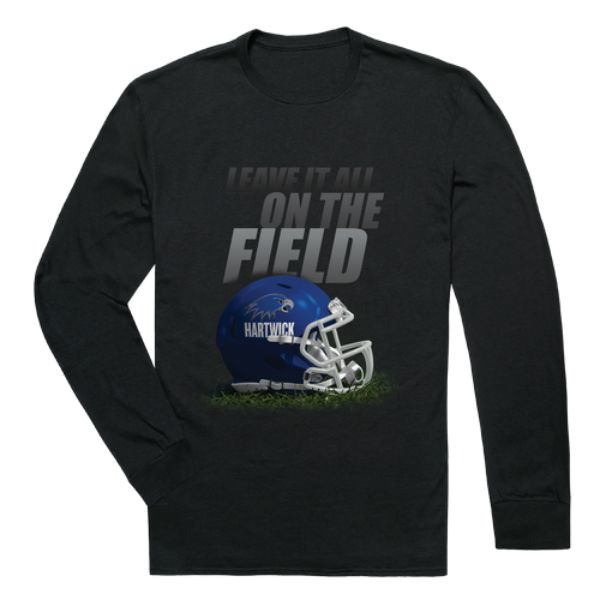 525-650-BLK-01 Hartwick College Hawks Gridiron Long Sleeve T-Shirt, Black - Small -  W Republic