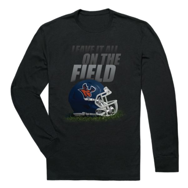 525-492-BLK-01 Utica College Pioneers Gridiron Long Sleeve T-Shirt, Black - Small -  W Republic