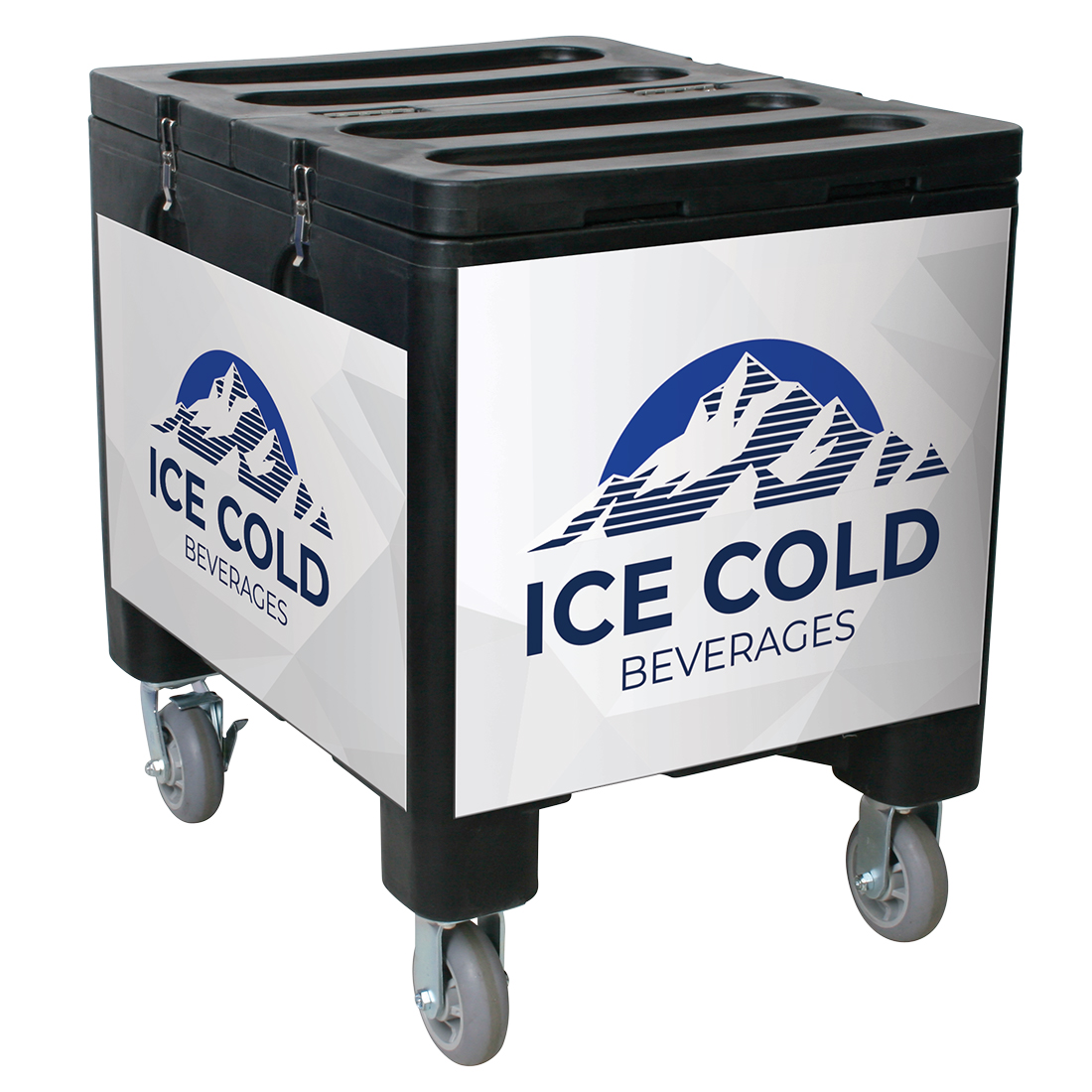 Picture of lowa Rotocast Plastics 3151079 Portable Ice Caddy I Beverage Tub - Black