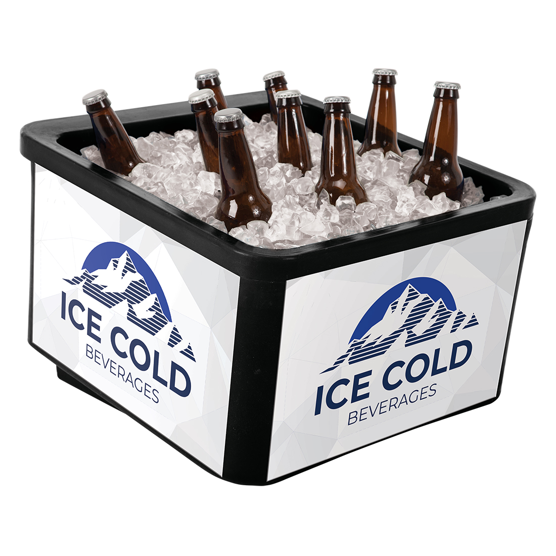 Picture of lowa Rotocast Plastics 3151155 Maximizer Countertop Ice Merchandiser - Black