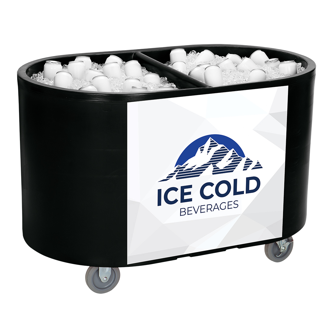 Picture of lowa Rotocast Plastics 3551174 Texas Tanker Beverage Tub - Black