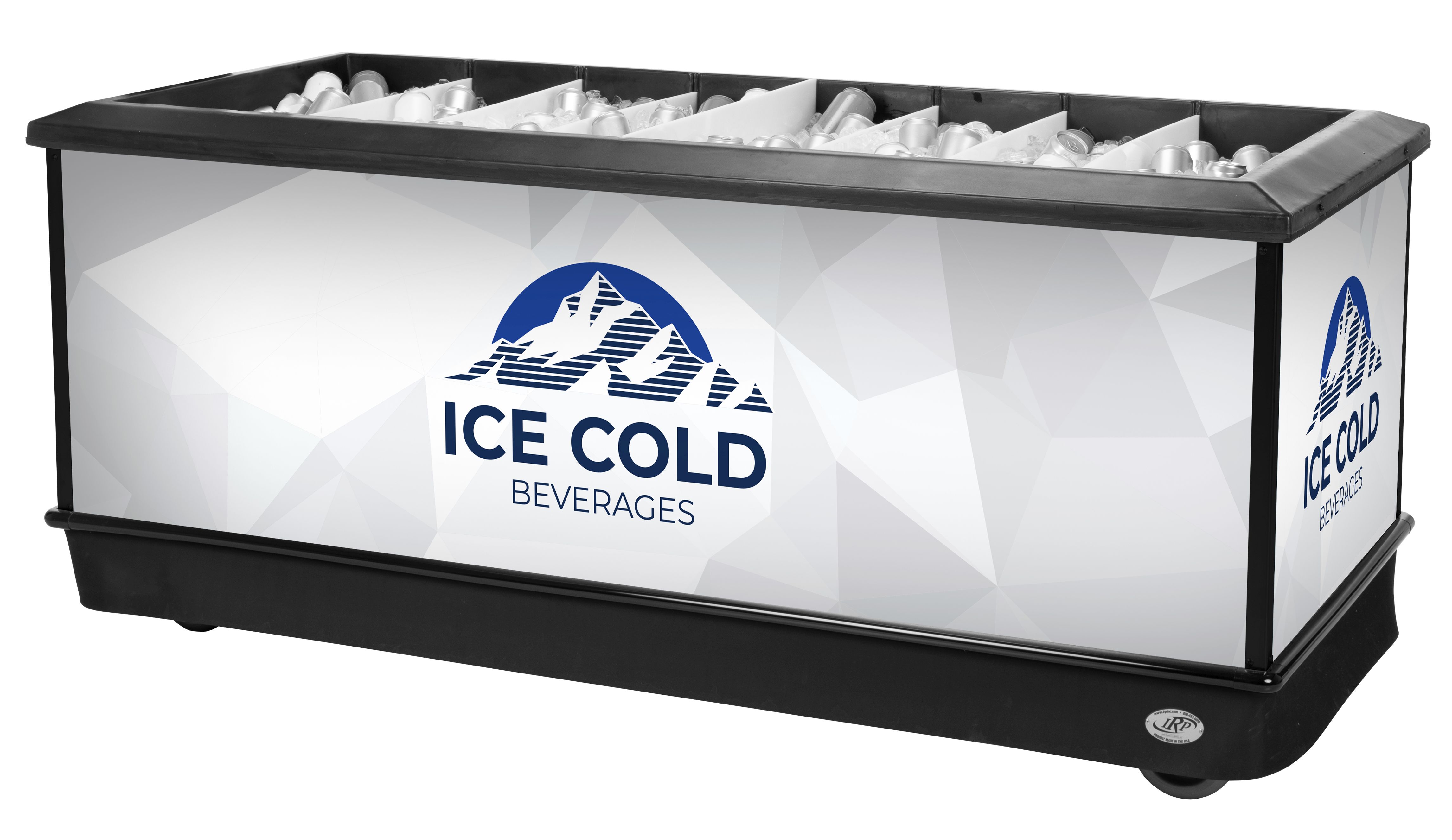 Picture of lowa Rotocast Plastics 3650029 Stainles Ice Island Beverage Cooler - Black