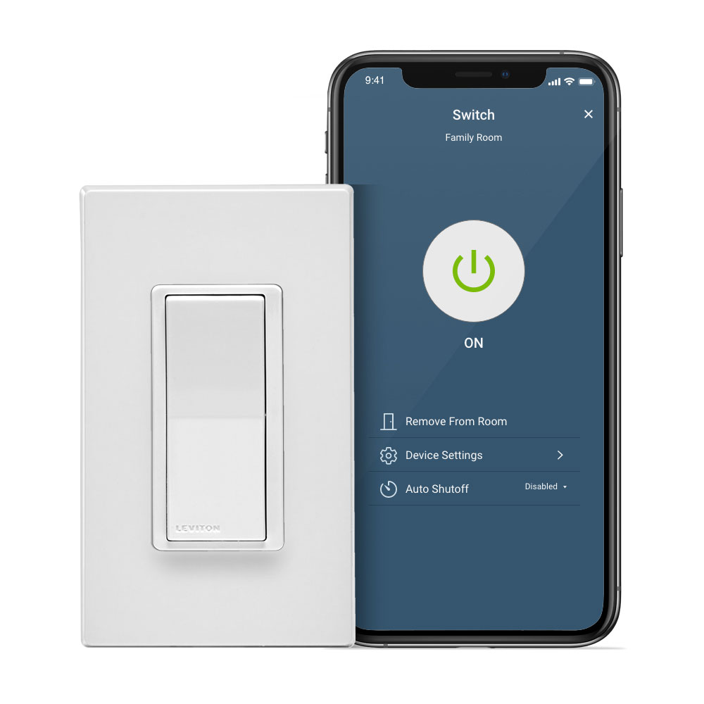 Leviton LEVD215R-1BW 15A Decora Smart Wi-Fi 2nd Gen Switch, White -  Leviton Manufacturing Co Inc