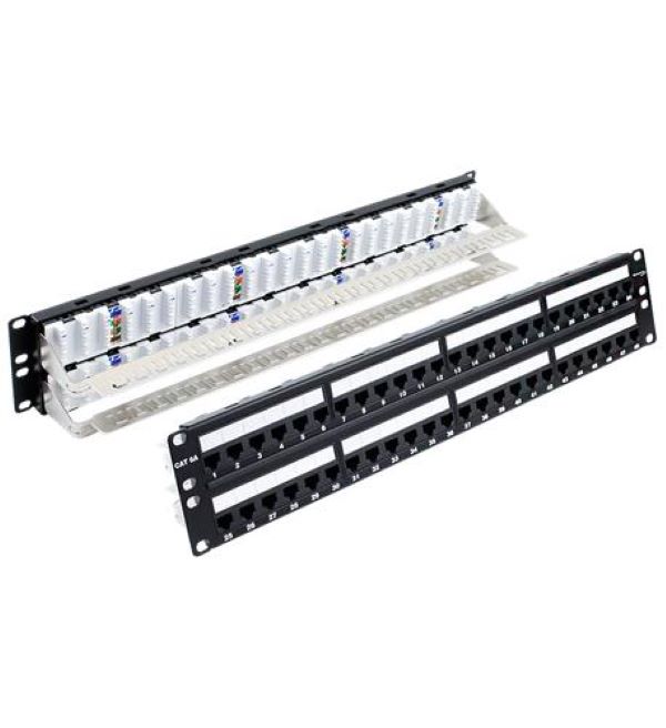 WAV6APP48S 48 Port CAT 6 Patch Panel, Black