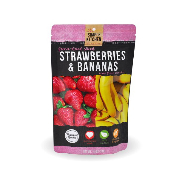SK05-009 5.75 x 11 x 8.75 in. Simple Kitchen Strawberries & Bananas Fruit Snack - 6 Count