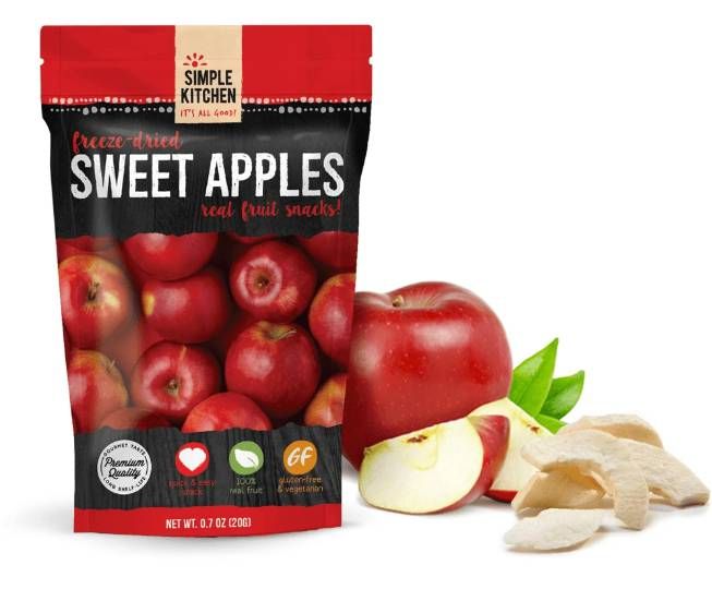 SK05-910 5.75 x 11 x 8.75 in. Simple Kitchen Sweet Apples Fruit Snack - 6 Count