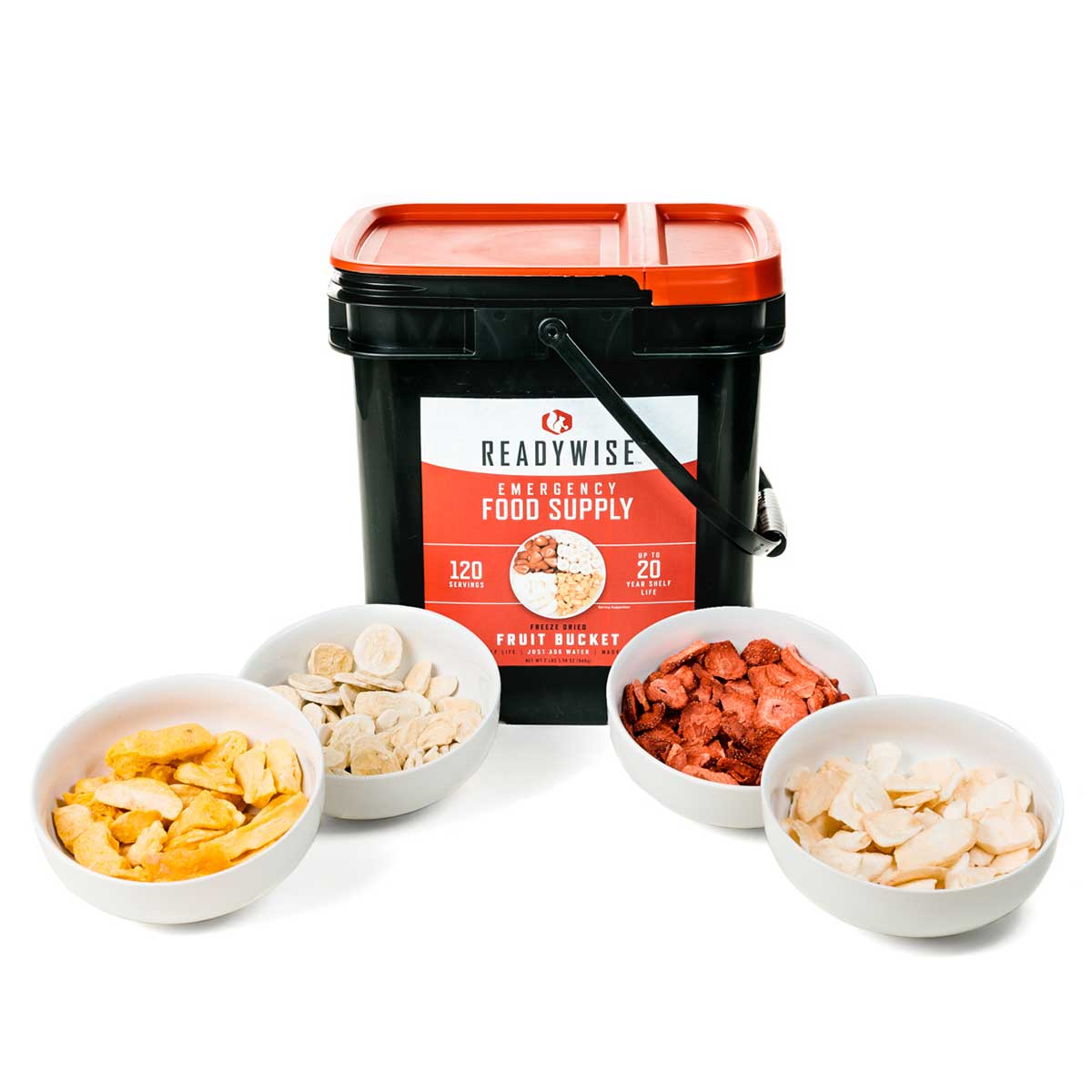 9.75 x 11.75 x 12.5 in. 120 Serving Freeze Dried Fruit Bucket
