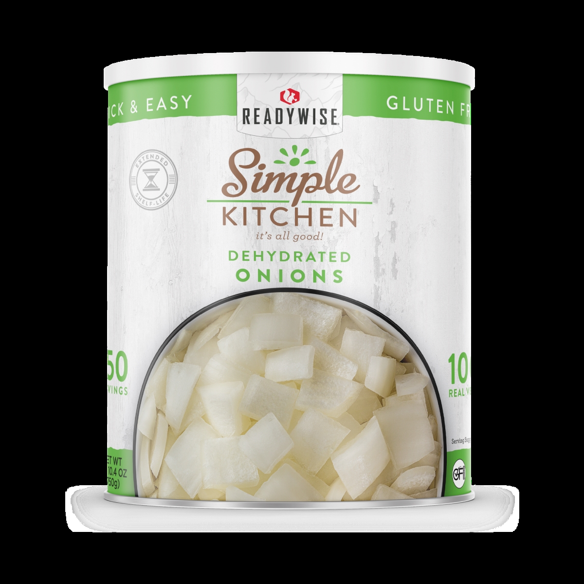Picture of ReadyWise RWSKCN03-010 6.25 x 6.25 x 7 in. Simple Kitchen Dehydrated Chopped Onions - 250 Serving Can