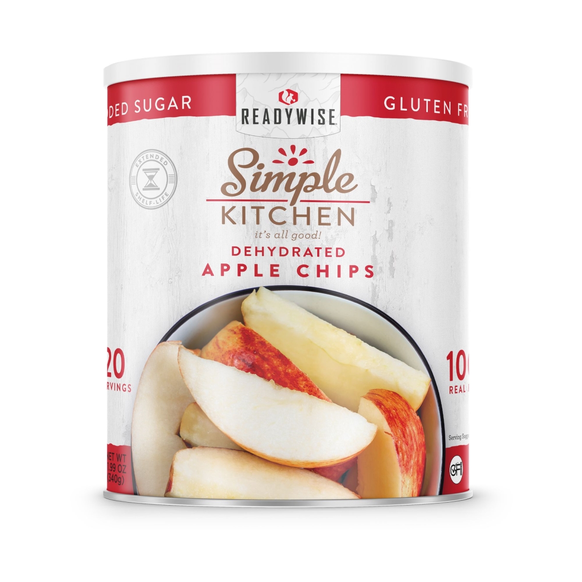 Picture of ReadyWise RWSKCN03-005 6.25 x 6.25 x 7 in. Simple Kitchen Dried Apple Chips - 20 Serving Can