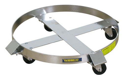 Picture of Wesco Industrial 240193 30 Gal Stainless Dolly with SS HR Caster 170773
