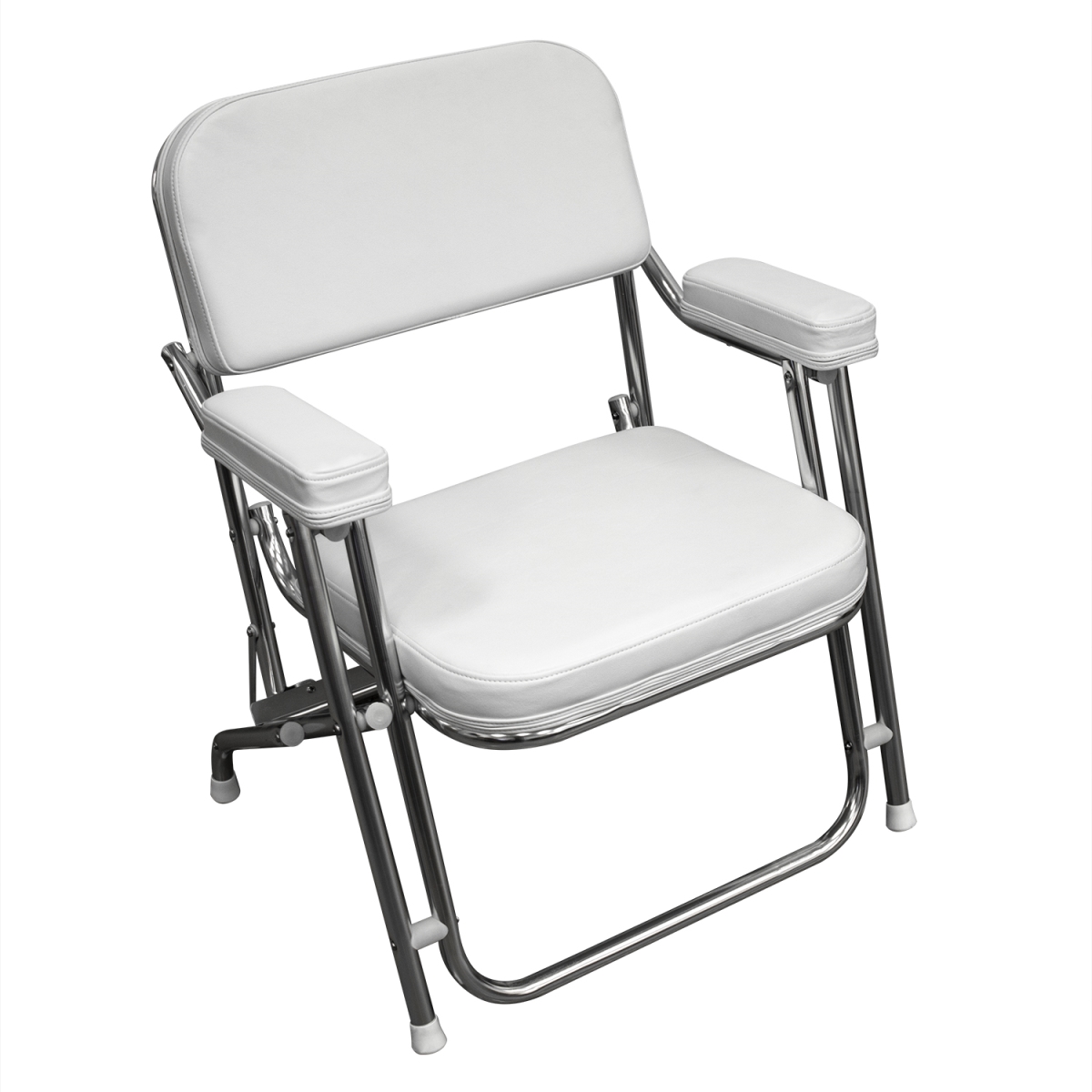 Picture of Wise 3316-784 Boaters Value Promotional Folding Deck Chair, White