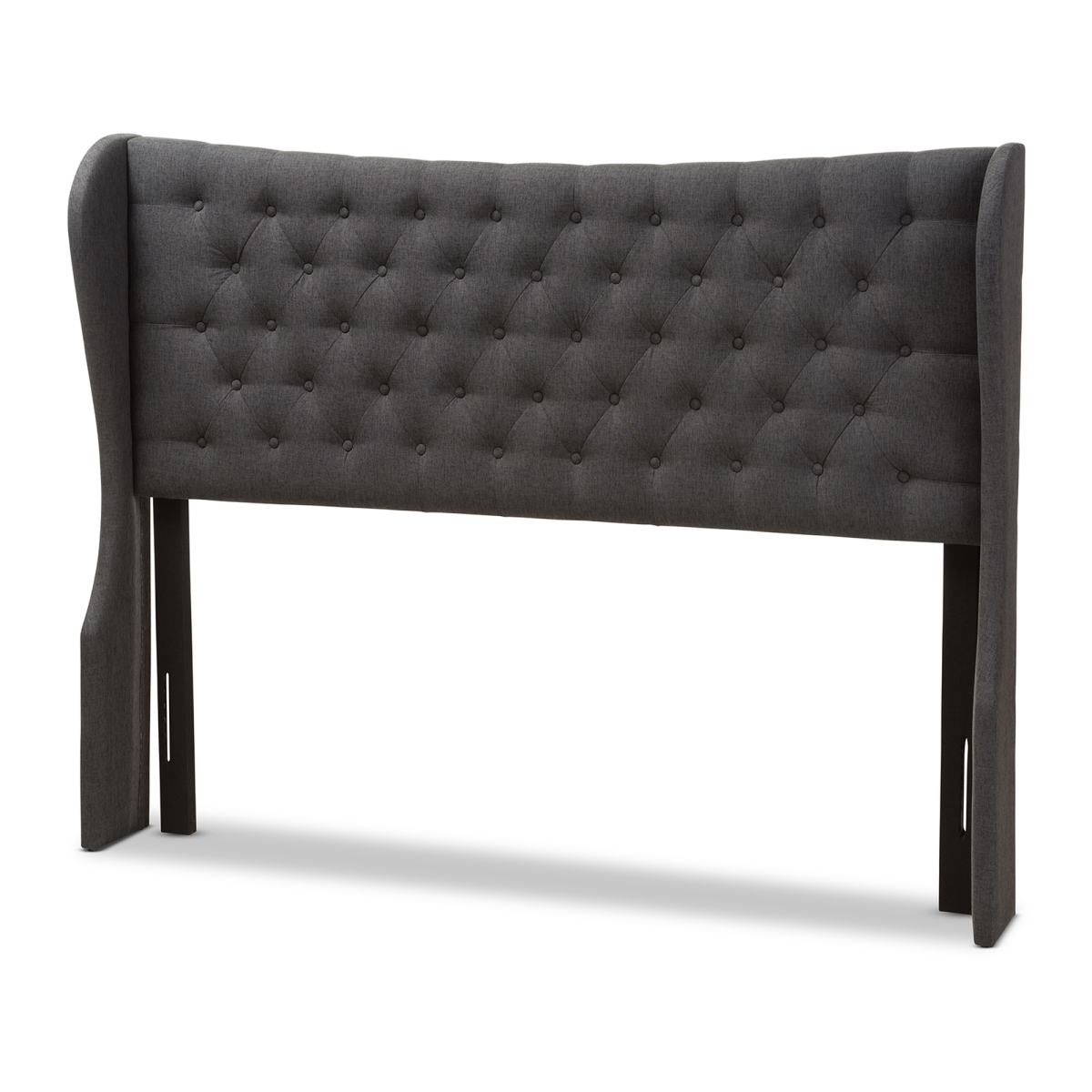BBT6631 King Cadence Modern Dark Grey Fabric Tufted Headboard - Assembly Required