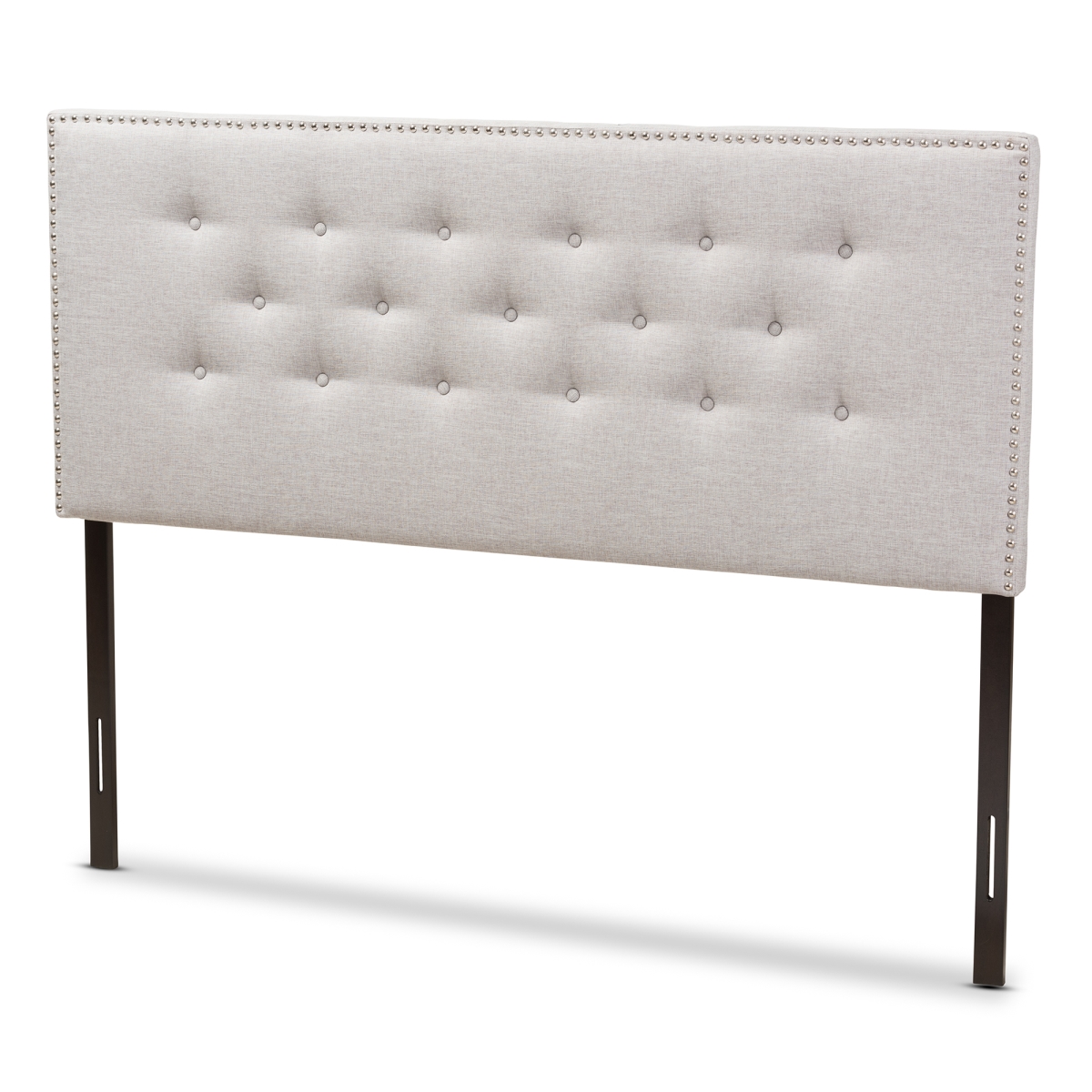 Picture of Baxton Studio BBT6691-Greyish Beige-Full HB-H1217-14 Windsor Modern & Contemporary Greyish Beige Fabric Upholstered Full Size Headboard