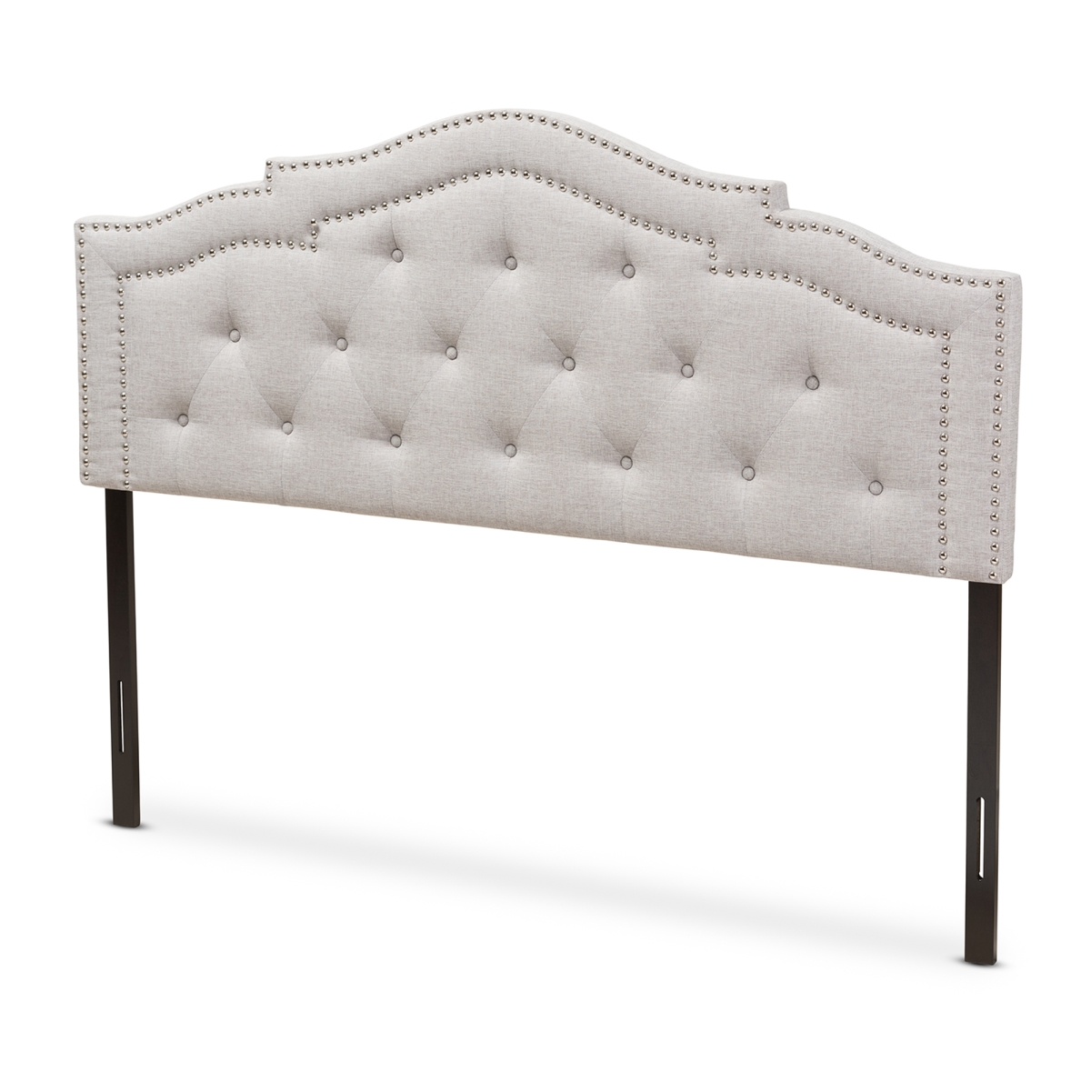 Picture of Baxton Studio BBT6695-Greyish Beige-Full HB-H1217-14 Edith Modern & Contemporary Greyish Beige Fabric Full Size Headboard