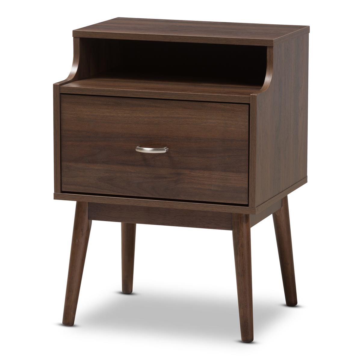 Picture of Baxton Studio ST 3748-00-Brown-NS Disa Mid - Century Modern Walnut Brown Finished Nightstand