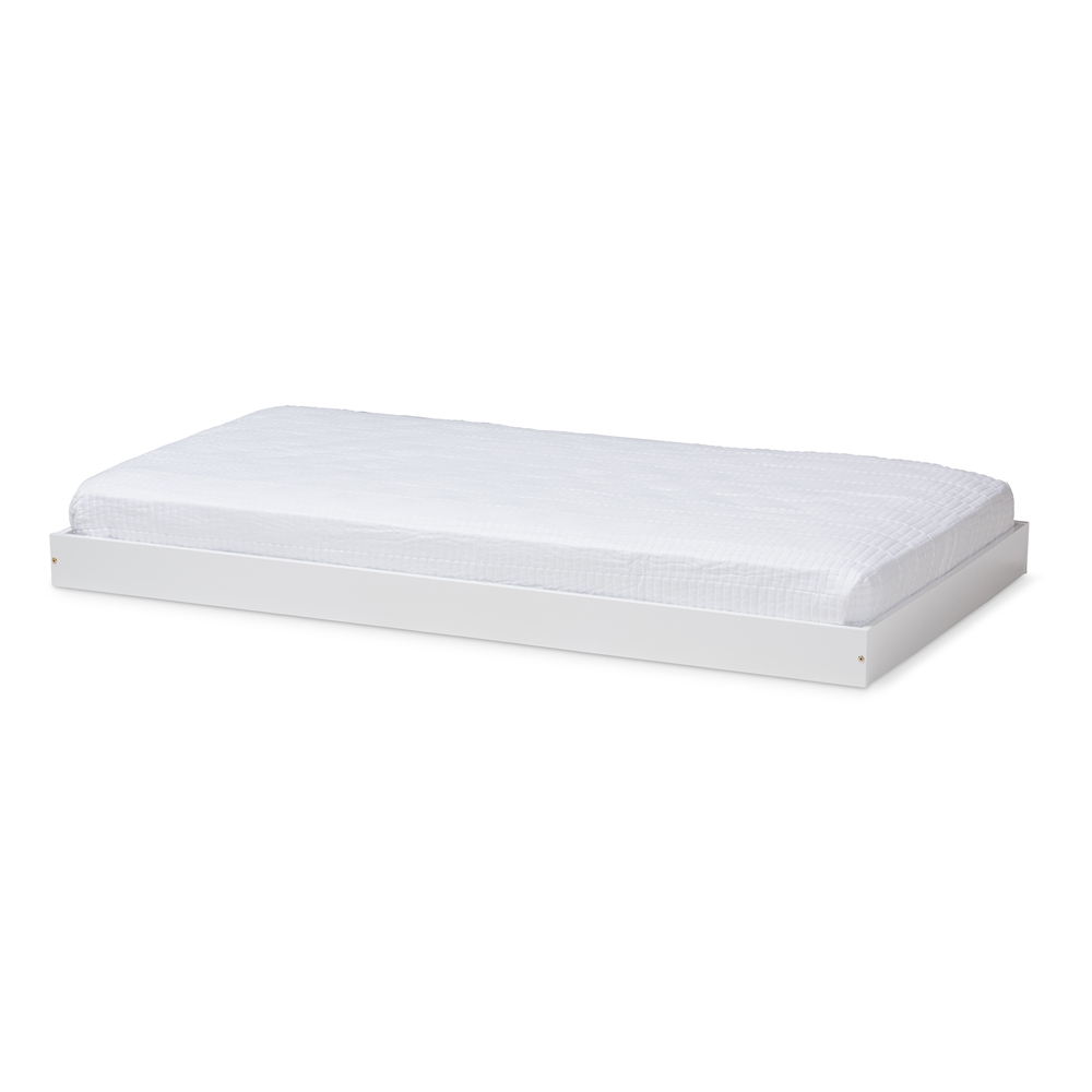 HT-White-Trundle Baxton Studio Payton Modern & Contemporary Twin Trundle, White