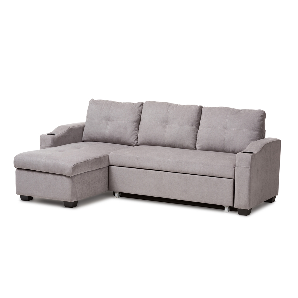 R8068-Light Grey-Rev-SF Baxton Studio Lianna Modern & Contemporary Fabric Upholstered Sectional Sofa, Light Grey -  Wholesale Interiors, 842507149635